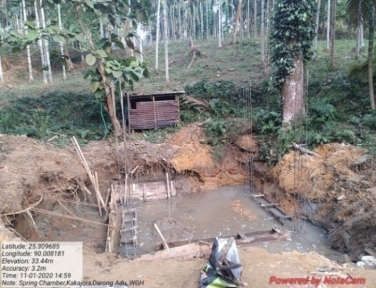 D:\Village Report\Village Report 2021\Darong Adu\Darong Adu\Picture of Implementation Darong ADu\SPRING Chamber, Kakajora, Darong Adu, Dalu Block, WGH as on 11th jan 2020.jpeg